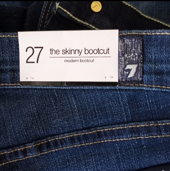 7 For All Mankind Modern Bootcut The Skinny Bootcut Jeans Women's Size 27 NWT - Picture 15 of 16